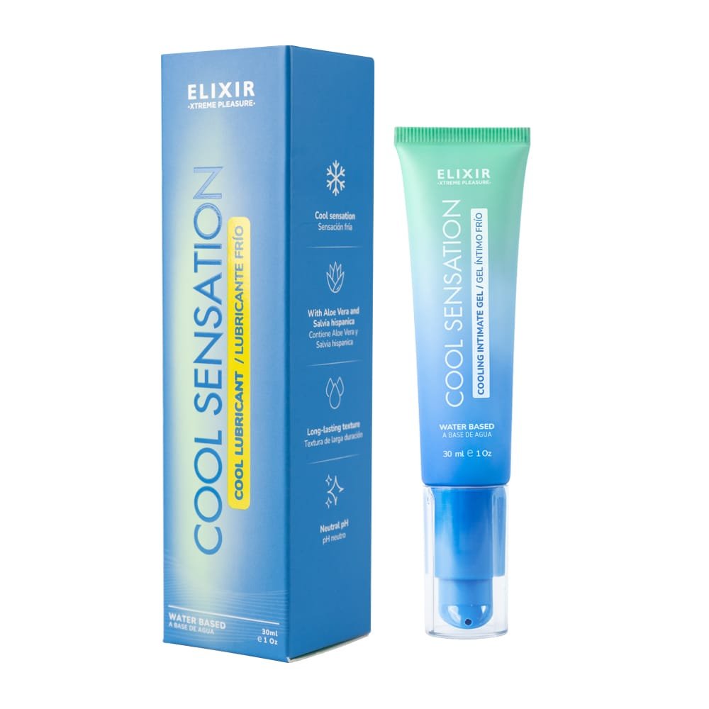 Lubricante Frío Cool Sensation Elixir · Caja x 12 sachets de 15 ml